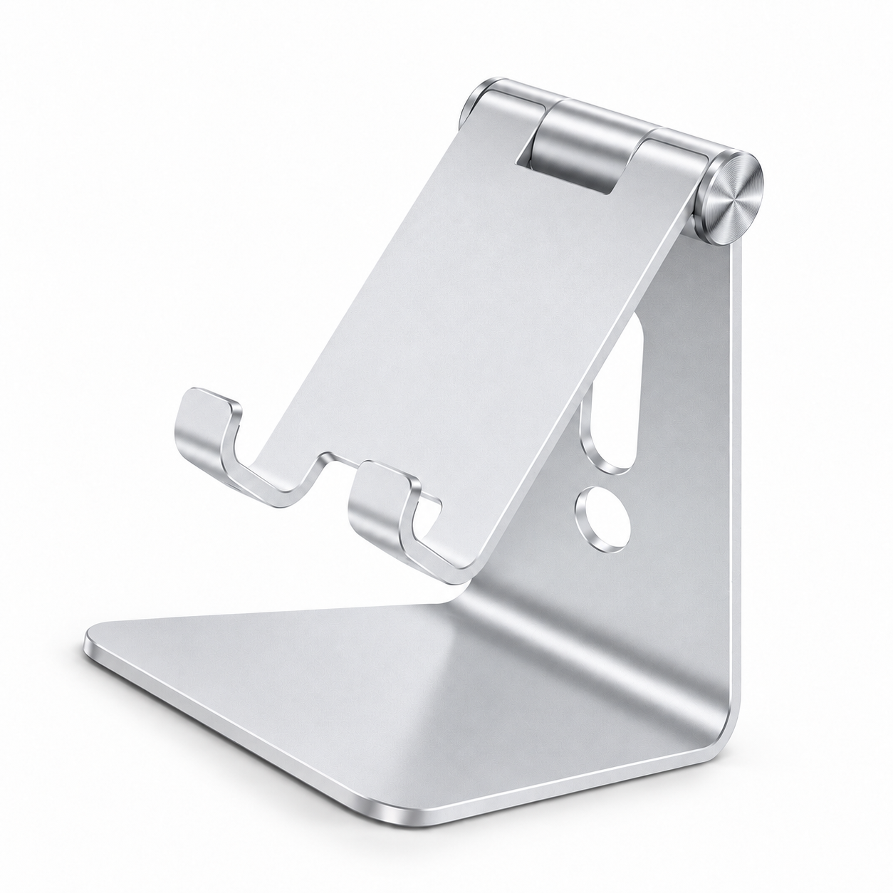 Angle Phone Stand in Natural Silver product image — concept visualization
