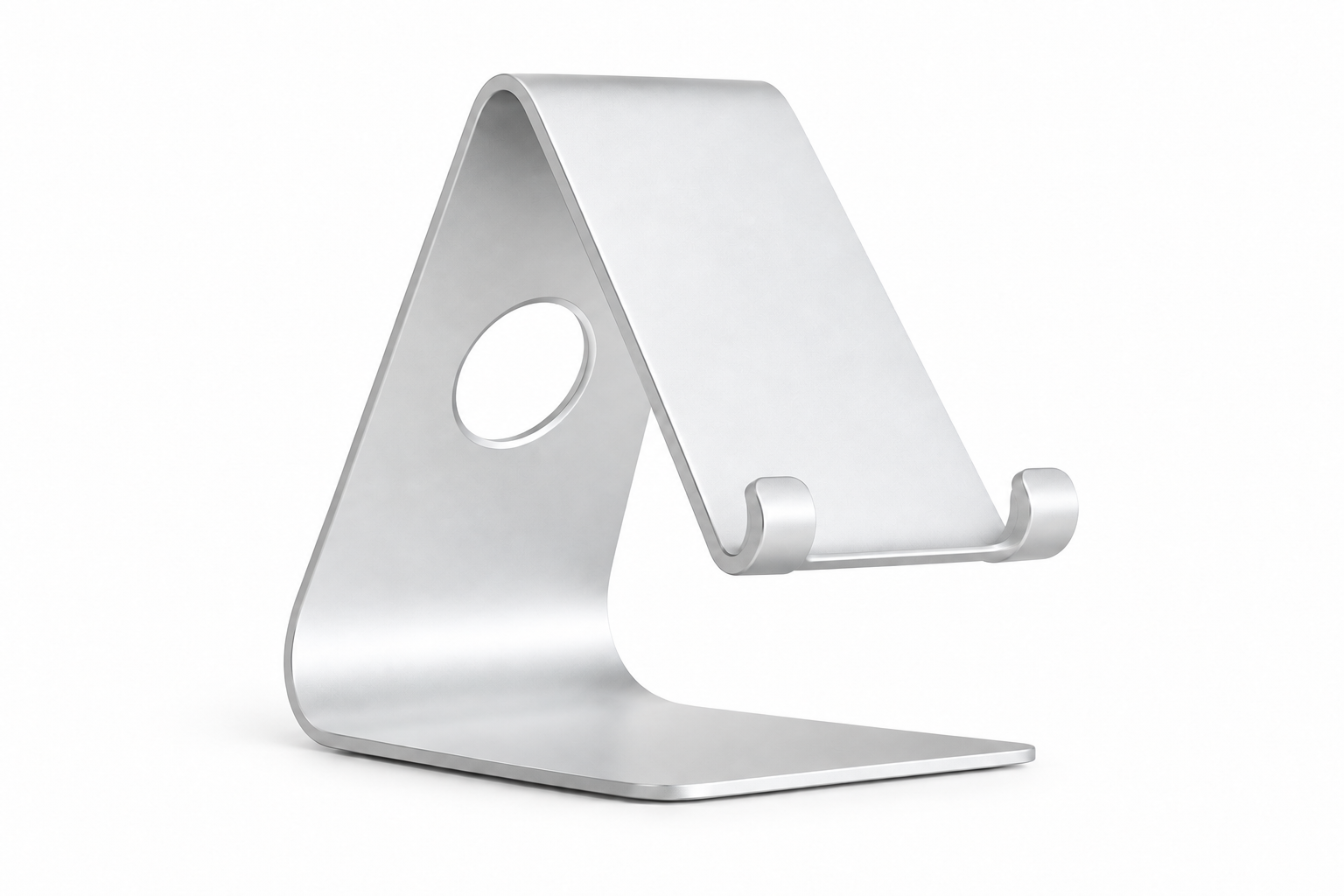 Folded Phone Stand in Natural Silver product image — concept visualization