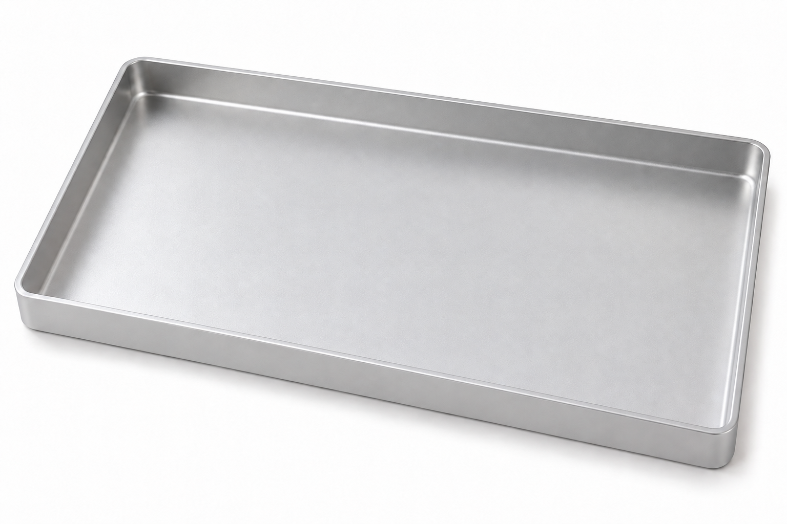 Large Open Desk Tray in Natural Silver product image — concept visualization