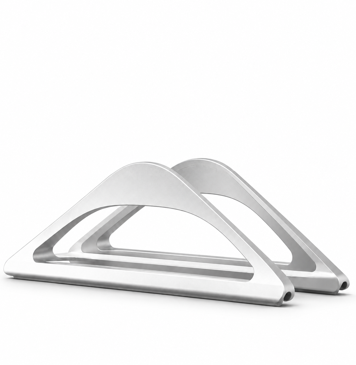 Triangle Laptop Dock in Natural Silver product image — concept visualization